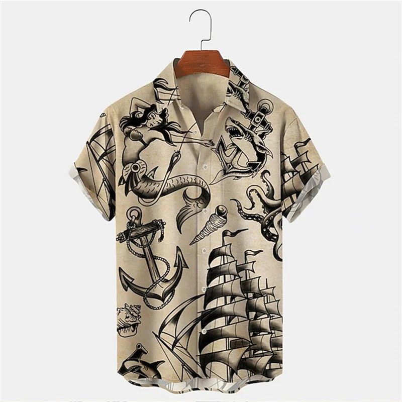 Vintage Hawaiian Floral Shirt - Camicia hawaiana estiva da uomo a