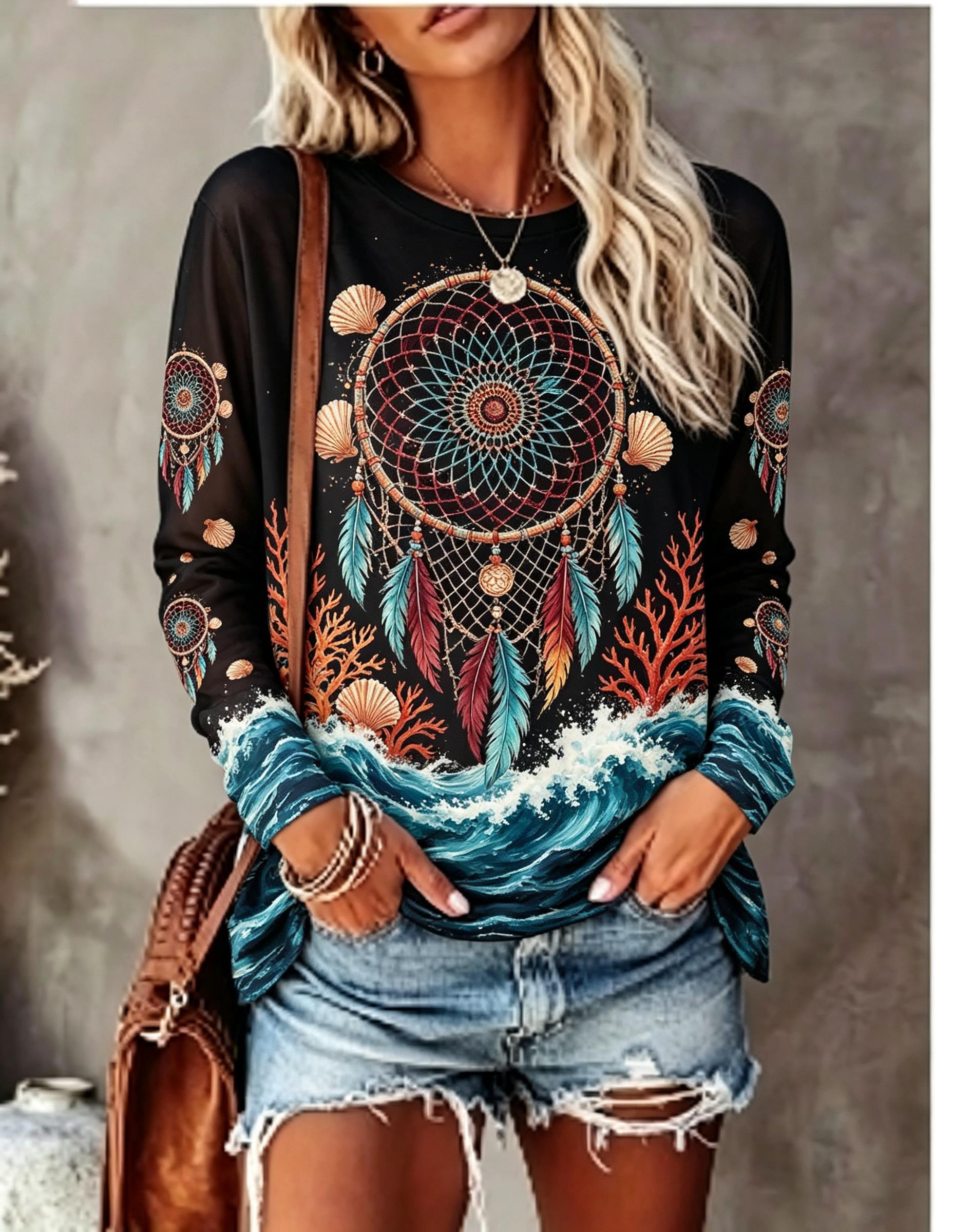 T-Shirts - T-shirt da donna a maniche lunghe