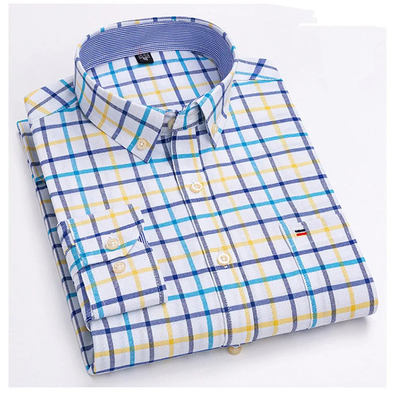 Oxford Cotton Casual Shirt Business - 2024 camicia da uomo nuova a