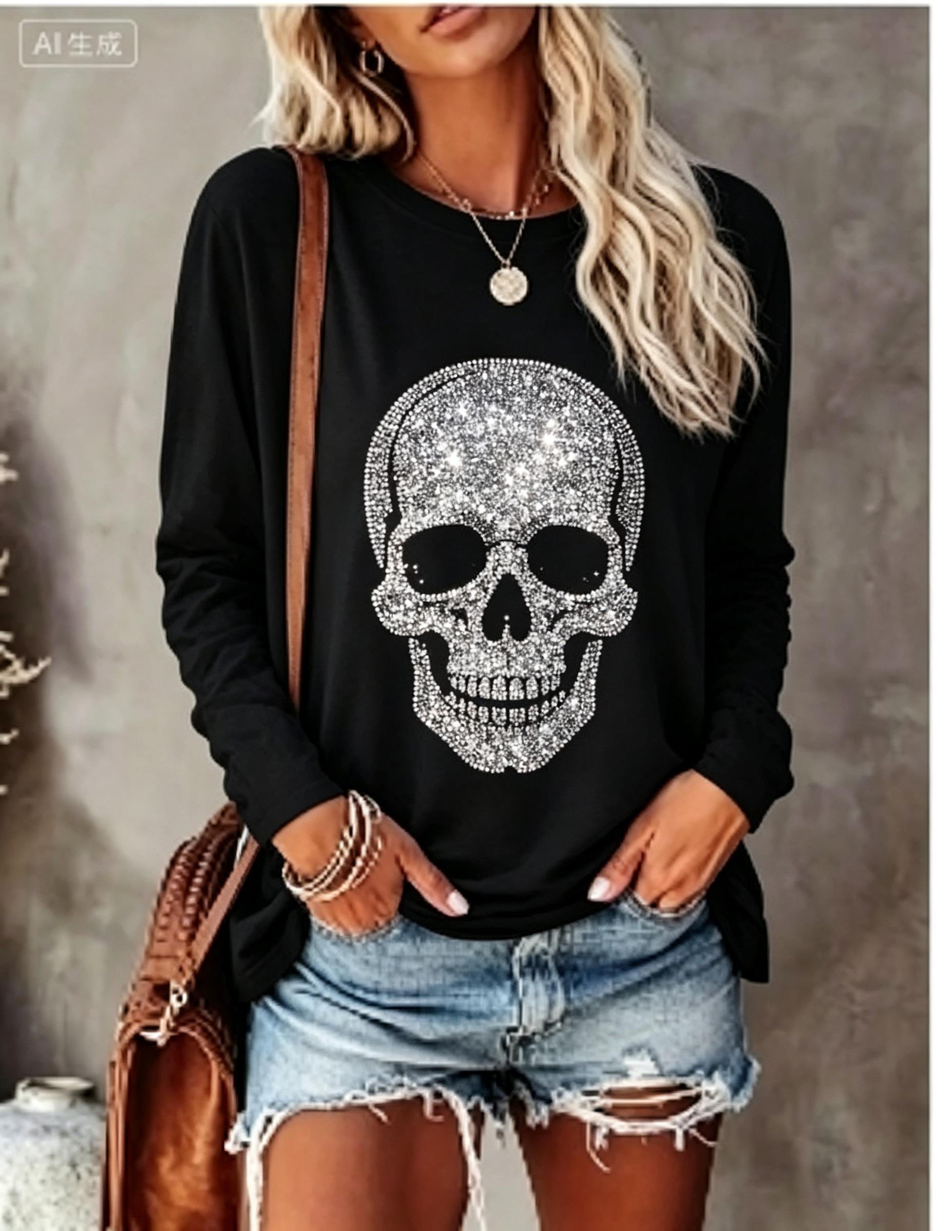 T-Shirts - Maglietta a Maniche Lunghe da Donna
