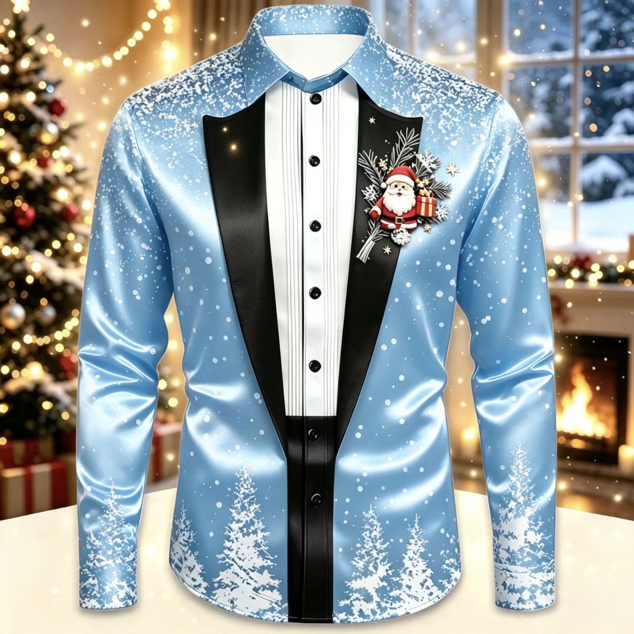 Camicia da uomo in raso a mani - Mens Satin Silk Dress Shirt recensione e prezzo