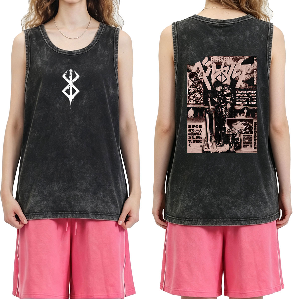 Canotte con grafica di Guts, p - Acid Wash Vintage Graphic T Shirt recensione e prezzo